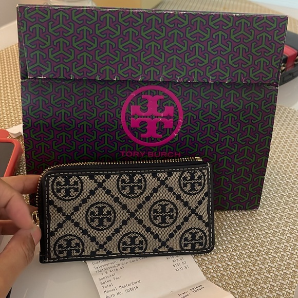 Tory Burch Navy Card Holder - Picture 7 of 9
